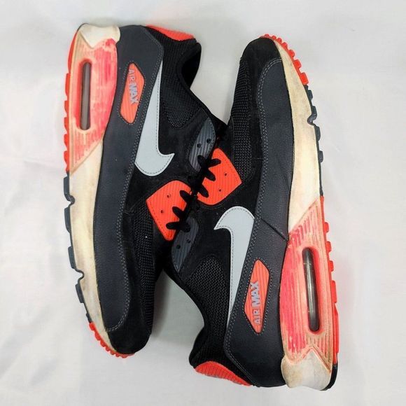 Nike Air Max 90 Essential Infrared Shoes 537384-006 Infrared Black Mens Size 13 - Picture 4 of 9